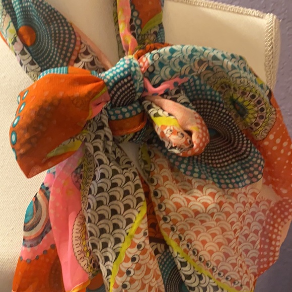 3/$20 Amazing multicolored sheer mandala scarf! - Picture 5 of 16